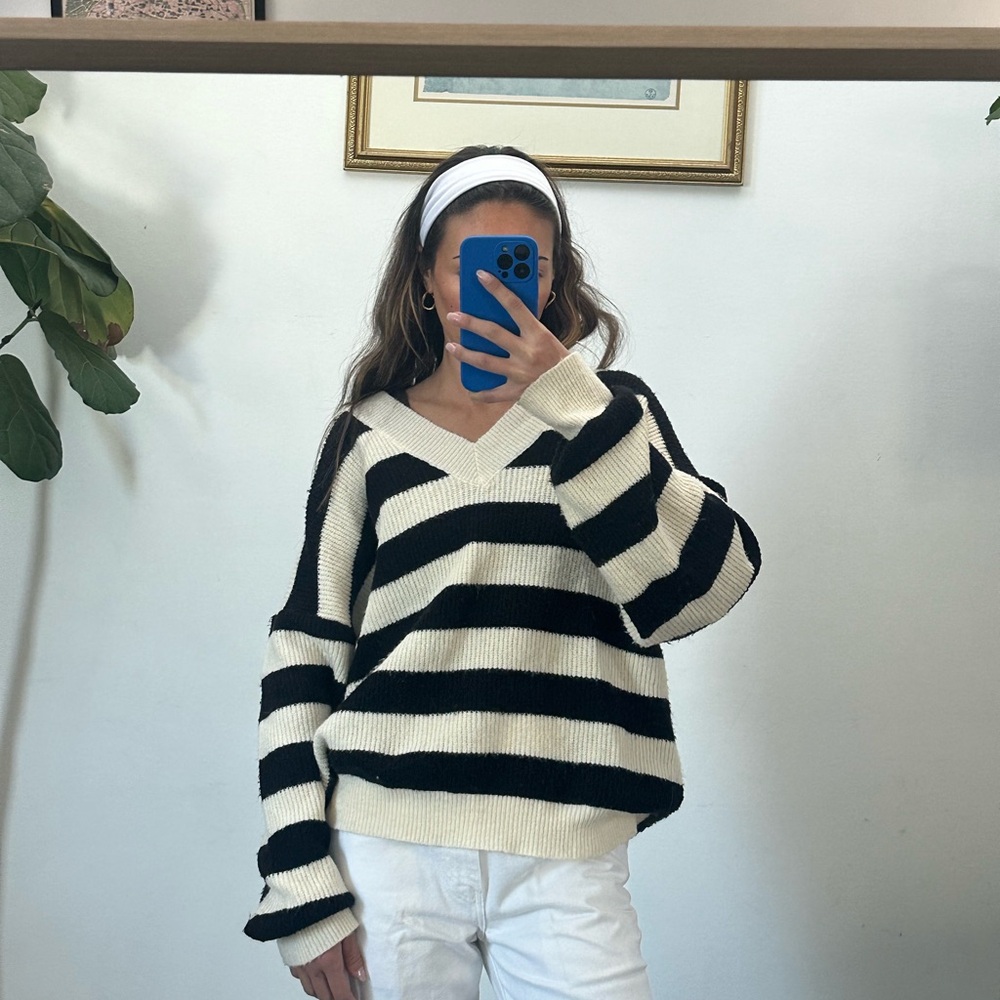 Striped Black and White Sweater